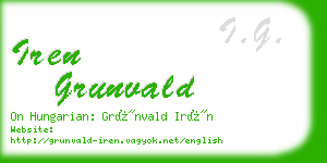 iren grunvald business card